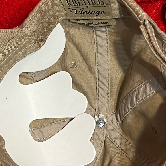 Kbethos Vintage Dog Mom Hat Beige Distressed Frayed Paw Print Baseball Cap - Picture 5 of 5